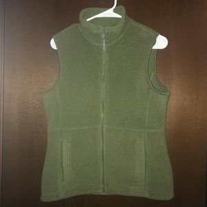 Eddie Bauer green fleece vest